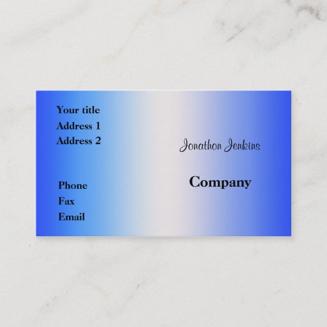 Cartão De Visita Azul (Frente)