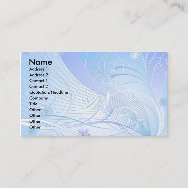 Cartão De Visita azul (Frente)