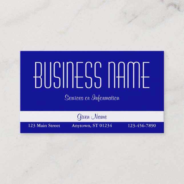 Cartão de visita azul (Frente)