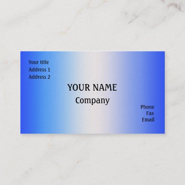 Cartão De Visita Azul (Frente)