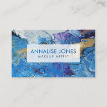 Azul-acrilato abstrato e Dourado