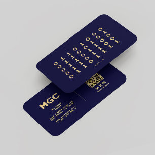 Cartão De Visita Azul Binário Midnight para Programadores de Softwa