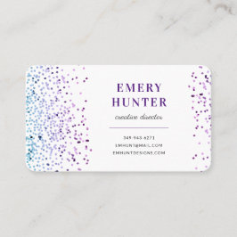 Cartão De Visita Azul brilhante disperso e púrpura