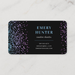 Cartão De Visita Azul brilhante disperso e púrpura