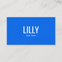 Cartão De Visita Azul Colbalt Moderno Negrito