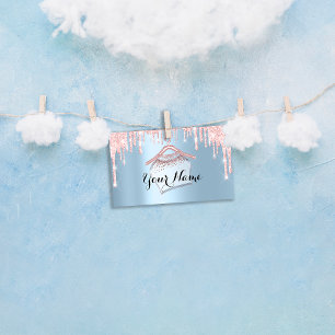 Cartão De Visita Azul, cor-de-rosa, com colchete, Boutique Vip