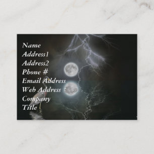 Cartão de visita azul da garça-real