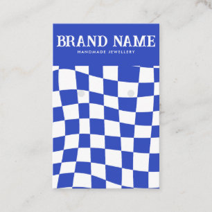 Cartão De Visita Azul da placa de exibição das engrenagens retrorre