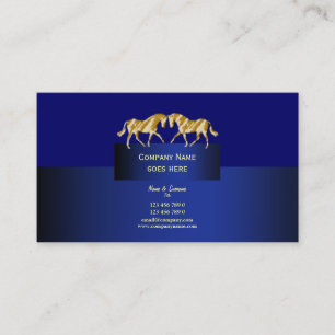 Cartão De Visita Azul dappled do ouro do marketing de negócio do