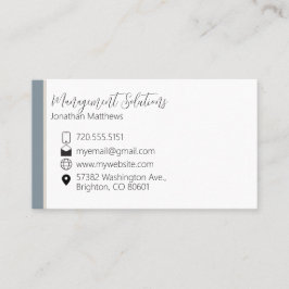 Cartão de visita - Azul de aço