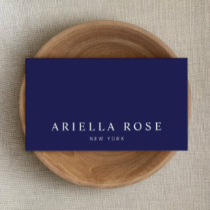 Cartão De Visita Azul de Marinho profissional elegante