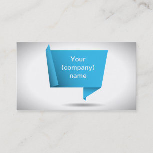 Cartão de visita azul de Origami