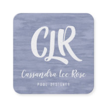 Cartão de visita azul desvanecido do quadrado do