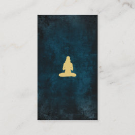 Cartão de visita azul do ı da ioga do vintage