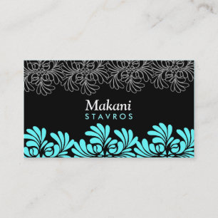 Cartão De Visita AZUL do MAR NEGRO da ABANADA 311-SOPHISTICATED