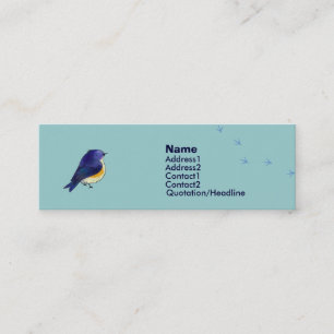Cartão de visita azul do passarinho