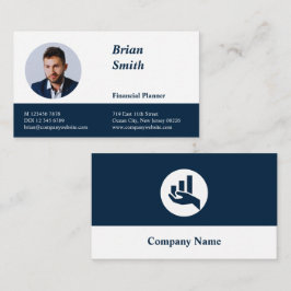 Cartão de visita Azul do Planejador Financeiro Pro