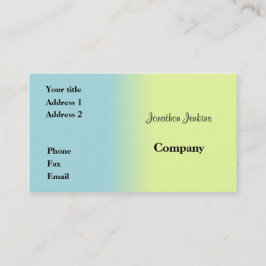 Cartão De Visita Azul e amarelo