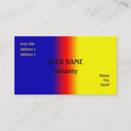 Cartão De Visita Azul e amarelo