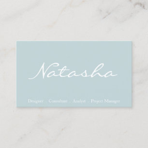 Cartão de visita azul e branco elegante da pia