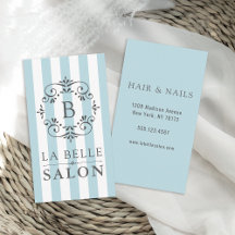 Azul francês Strips Salon