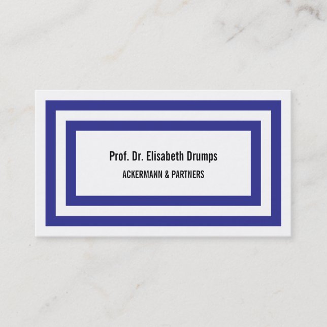 Cartão De Visita Azul frio legal (Frente)