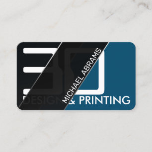 Cartão de visita azul geométrico transparente mode