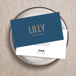 Cartão De Visita Azul-lacrimejo moderno