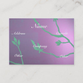 Cartão De Visita Azul-Lavanda Anterior Delírio