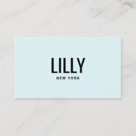 Cartão De Visita Azul leve profissional minimalista moderno e simpl