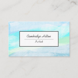 Cartão De Visita Azul macio e lacrimejo