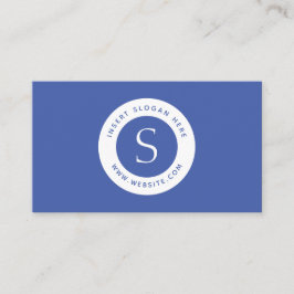 Cartão De Visita Azul médio moderno incorporado do logotipo