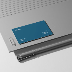 Cartão De Visita Azul Oceano