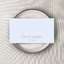 Cartão De Visita Azul Pastel Moderno Profissional Simples