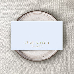 Cartão De Visita Azul Pastel Moderno Profissional Simples