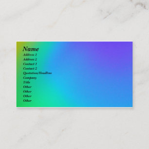 Cartão de visita azul & verde