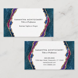 Cartão De Visita Azul, Vermelho Roxo, Vestígios Dourados, Agregados