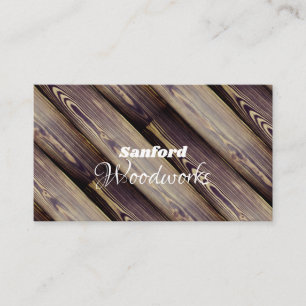 Cartão De Visita Azulejo de madeira