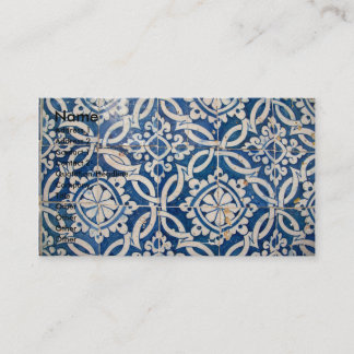 Cartão De Visita Azulejo do português do vintage