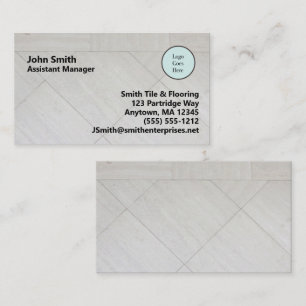 Cartão De Visita Azulejo Estilo do chão Informações sobre logotipos