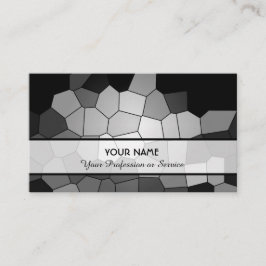 Cartão De Visita azulejos abstrato preto e branco