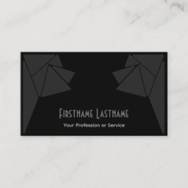Cartão De Visita Azulejos de mosaico de cinza escura triângulos pre