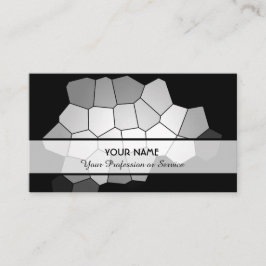 Cartão De Visita azulejos de mosaico preto-e-branco abstrato