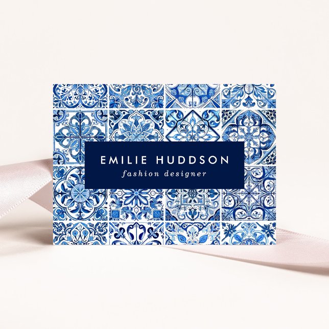 Cartão De Visita Azulejos do Mediterrâneo, Portugal, Azulejo, Majol (Criador carregado)