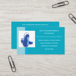 Cartão De Visita Azure Blue Medical Clogs Uniform