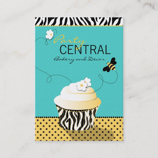 Cartão de visita B2 da abelha do aniversário (Frente)