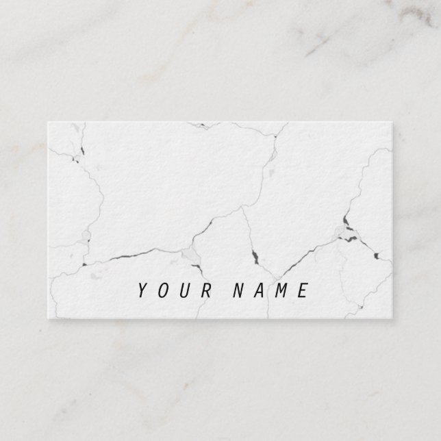 Cartão De Visita B&W mínimos refrigeram elegante lustroso de (Frente)