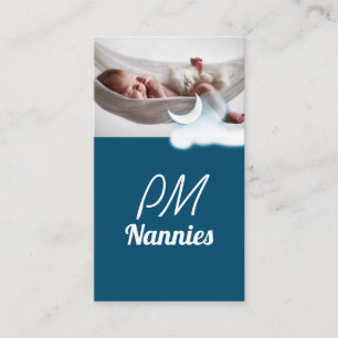 Cartão De Visita Babá de Cuidados Infantis Noite PM Babysitter Baby