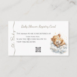 Cartão De Visita Baby Boy Shower • Registry Card • Capybara