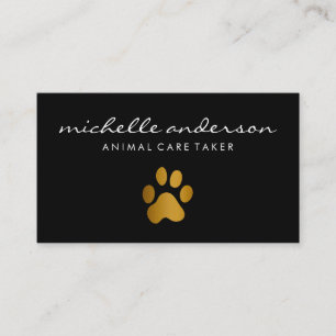 Cartão De Visita Baby-sitter animal da pata/cão